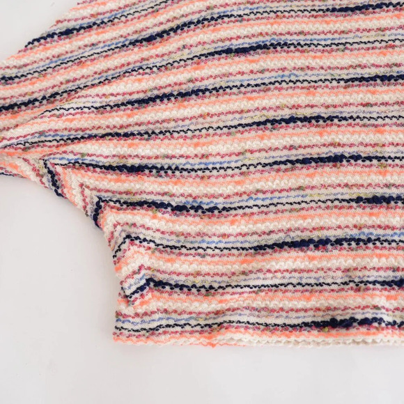 Anthropologie 9-His Stcl Orange Navy Knit Postmark Spacedye Threaded Sweater XS - Picture 7 of 11